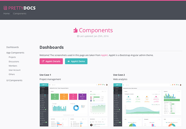 Free Bootstrap theme for developers - prettydocs