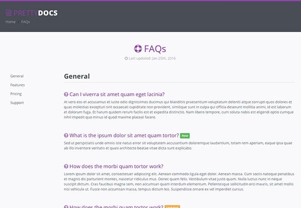 Free Bootstrap theme for developers - prettydocs