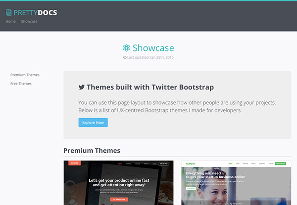 Free Bootstrap theme for developers - prettydocs