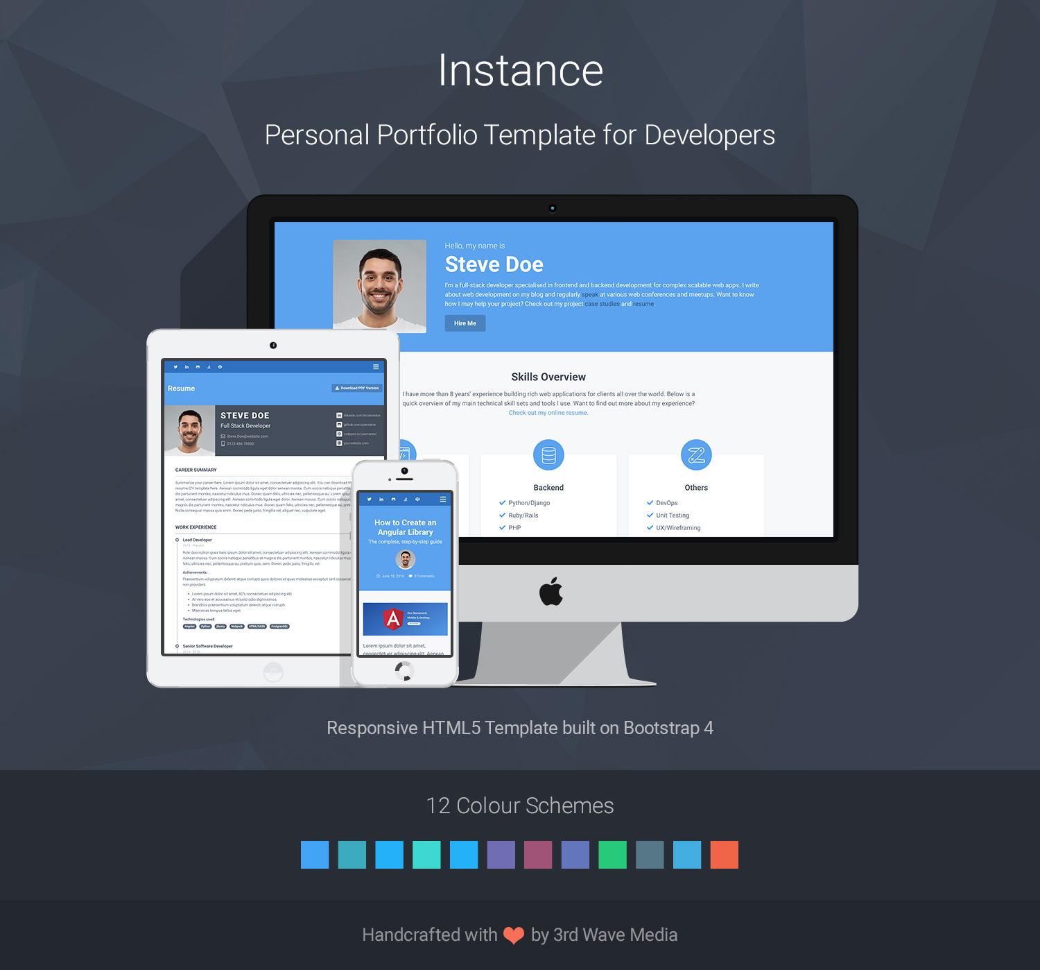 Developer Personal Website Templates Free download the biggest