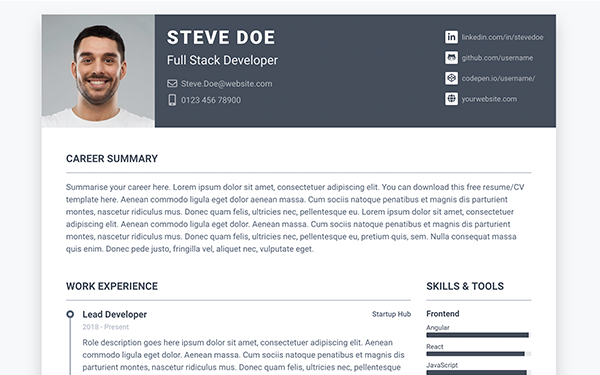 bootstrap-resume-cv-template-for-developers-pillar