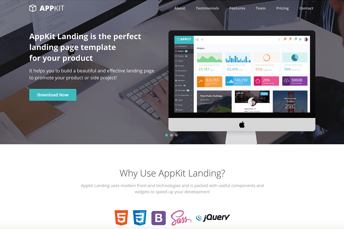 top-10-bootstrap-themes-for-developers-appkit-landing-theme-screenshot