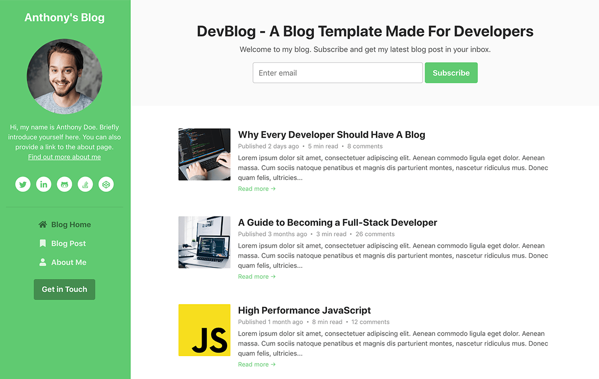 top-10-bootstrap-themes-for-developers-devblog-theme-screenshot