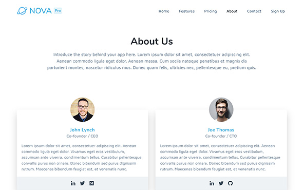 Bootstrap-Template-For-Mobile-Apps-Nova-Pro-About-Page