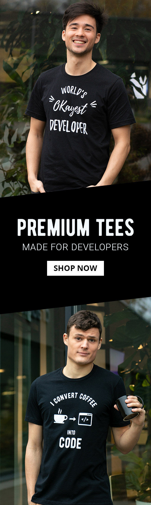 Premium T-shirts Made for Developers and Programmers