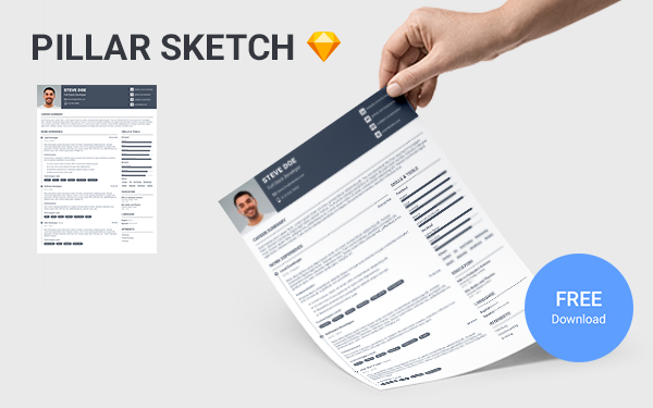 Pillar Sketch - Free Sketch Resume Template For Software Developers