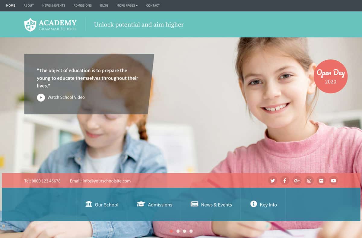 Education Website Templates Bootstrap Free Download