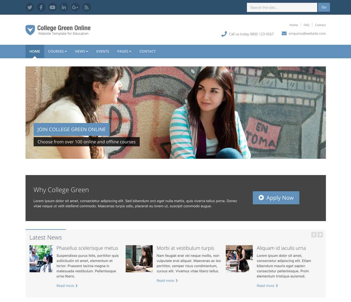 college-green-bootstrap-template-for-universities-colleges