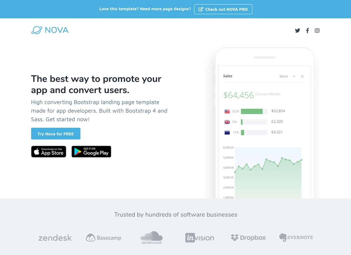 nova-free-bootstrap-template-for-mobile-apps