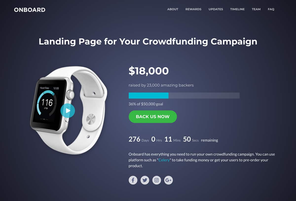 onboard-bootstrap-template-for-crowdfunding