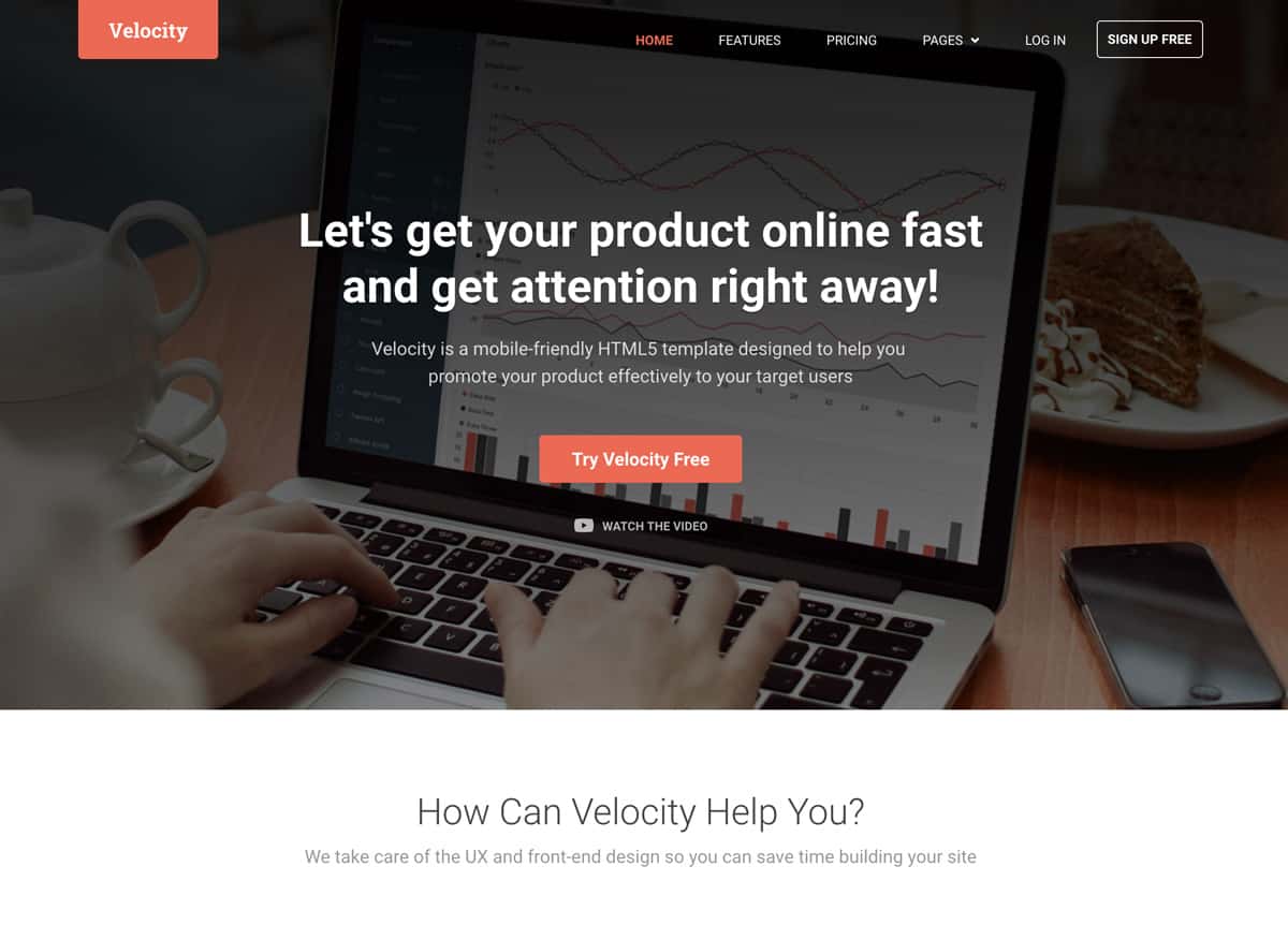 velocity-bootstrap-theme-for-product-startups