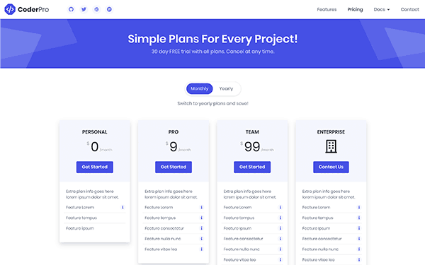 coderpro-pricing-page