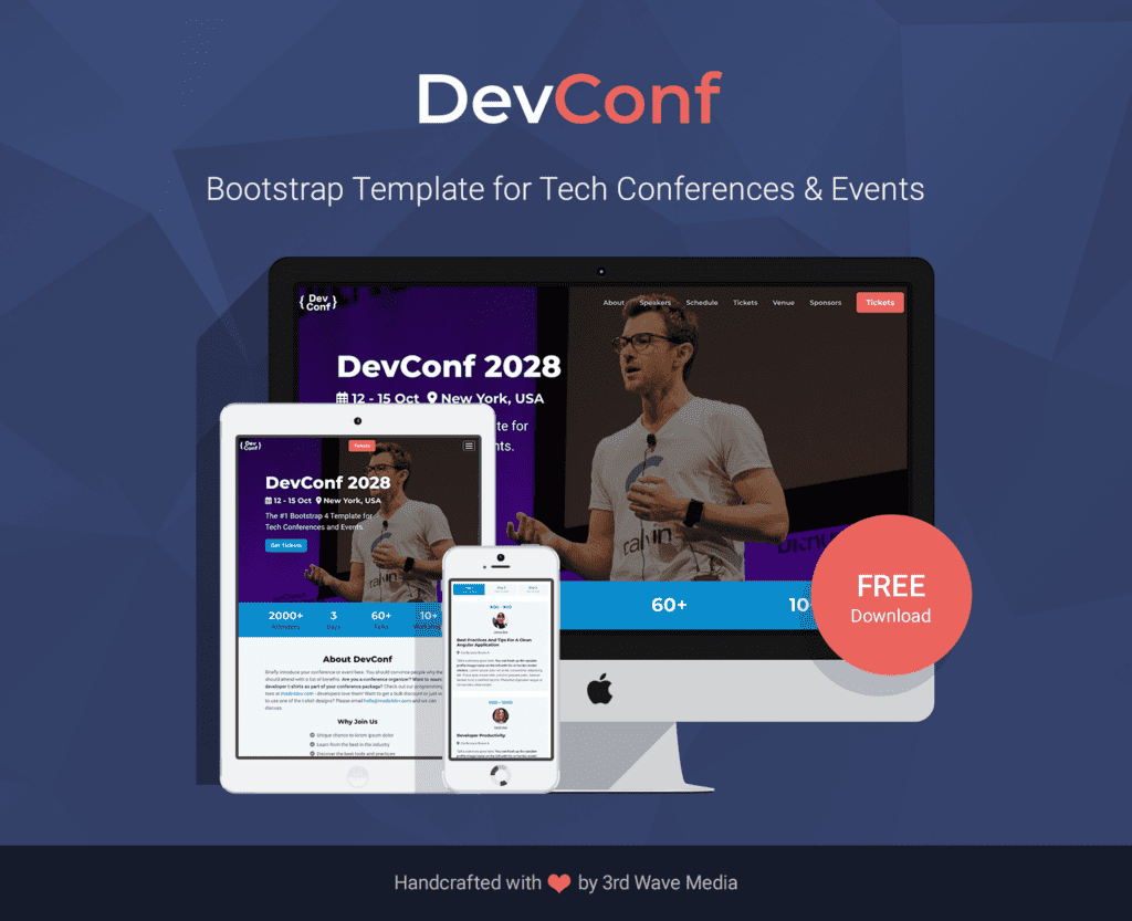 DevConf - Free Bootstrap 5 Conference Website Template For Tech ...