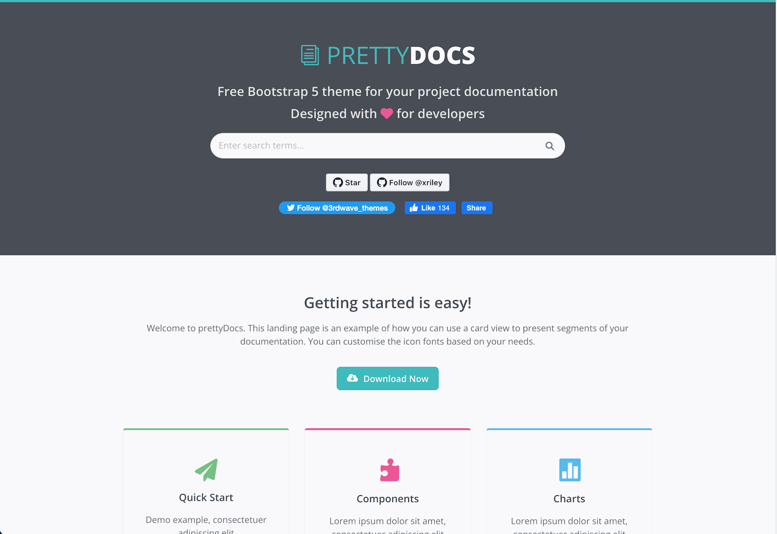 bootstrap-docs-template-prettydocs