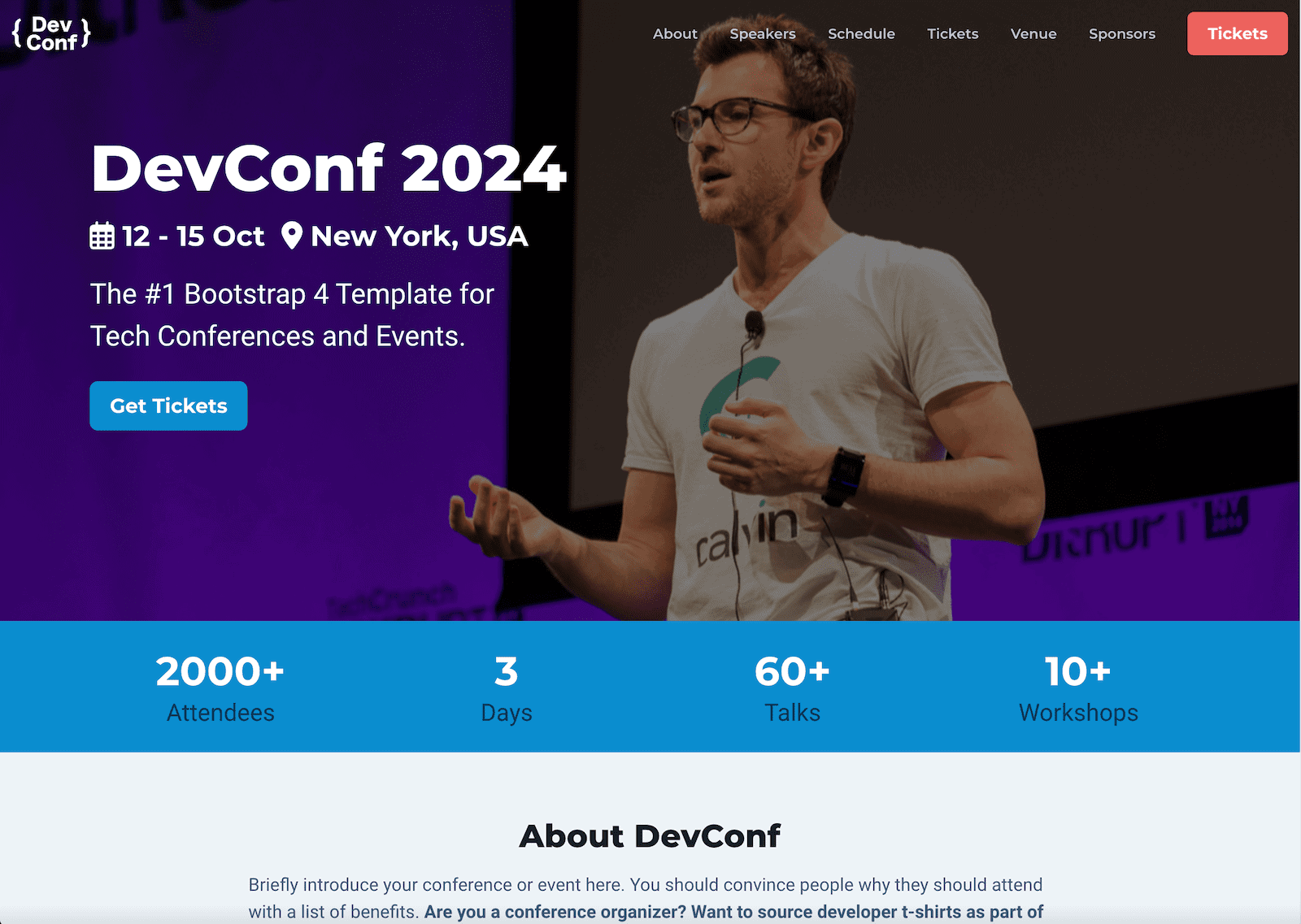 bootstrap-tech-conference-template-devconf