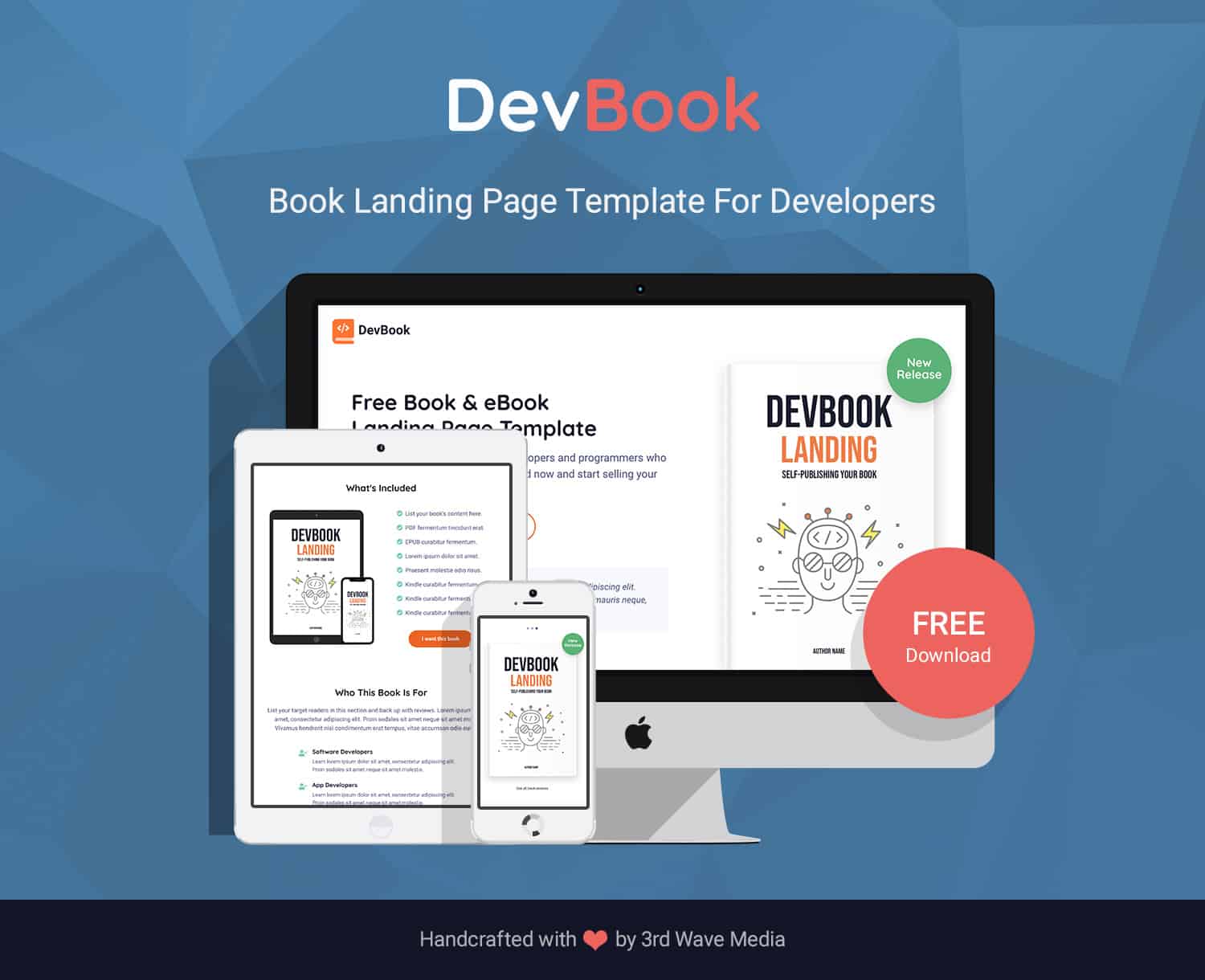 DevBook - Bootstrap Book Landing Page Template For Developers