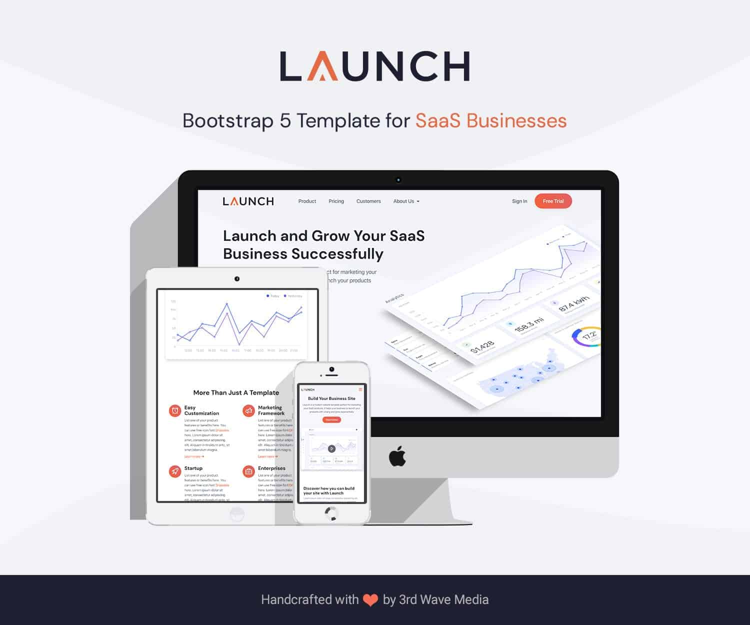 Launch - Bootstrap 5 Template For SaaS Businesses
