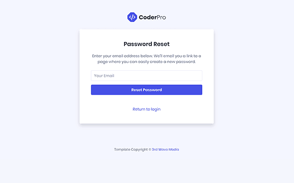coderpro-template-password-reset-page