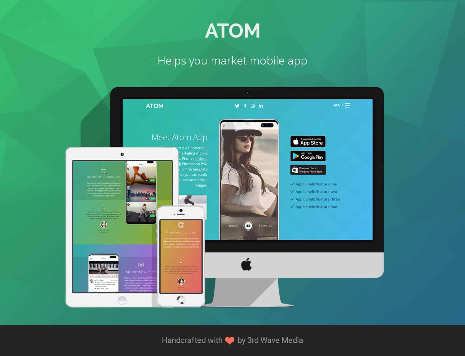 Atom-Bootstrap-Theme-for-Mobile-Apps