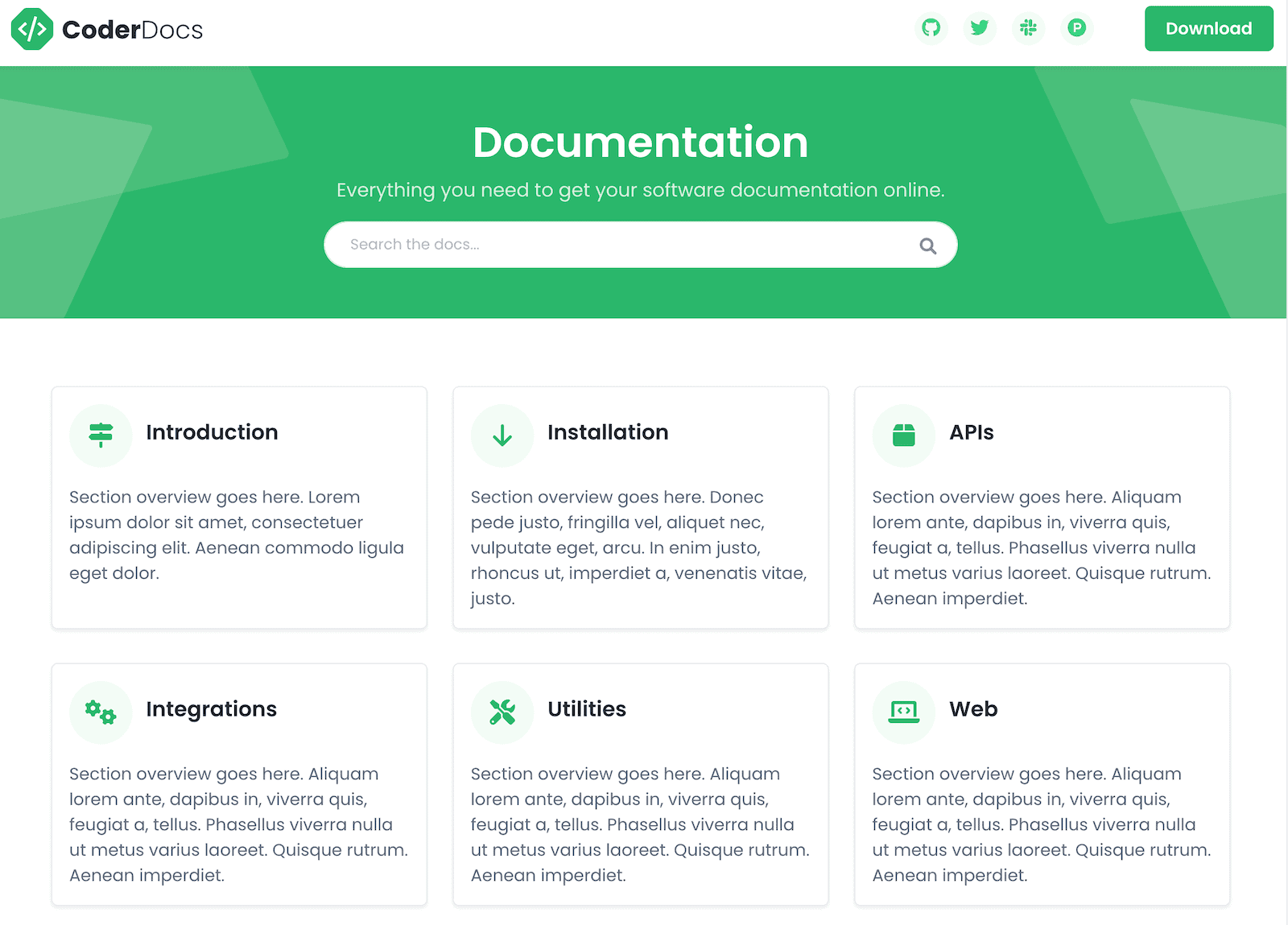 CoderDocs Technical Documentation Template