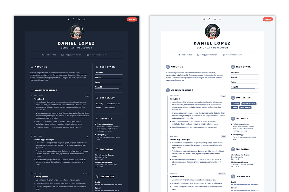 free-bootstrap-resume-template-risen-and-shine
