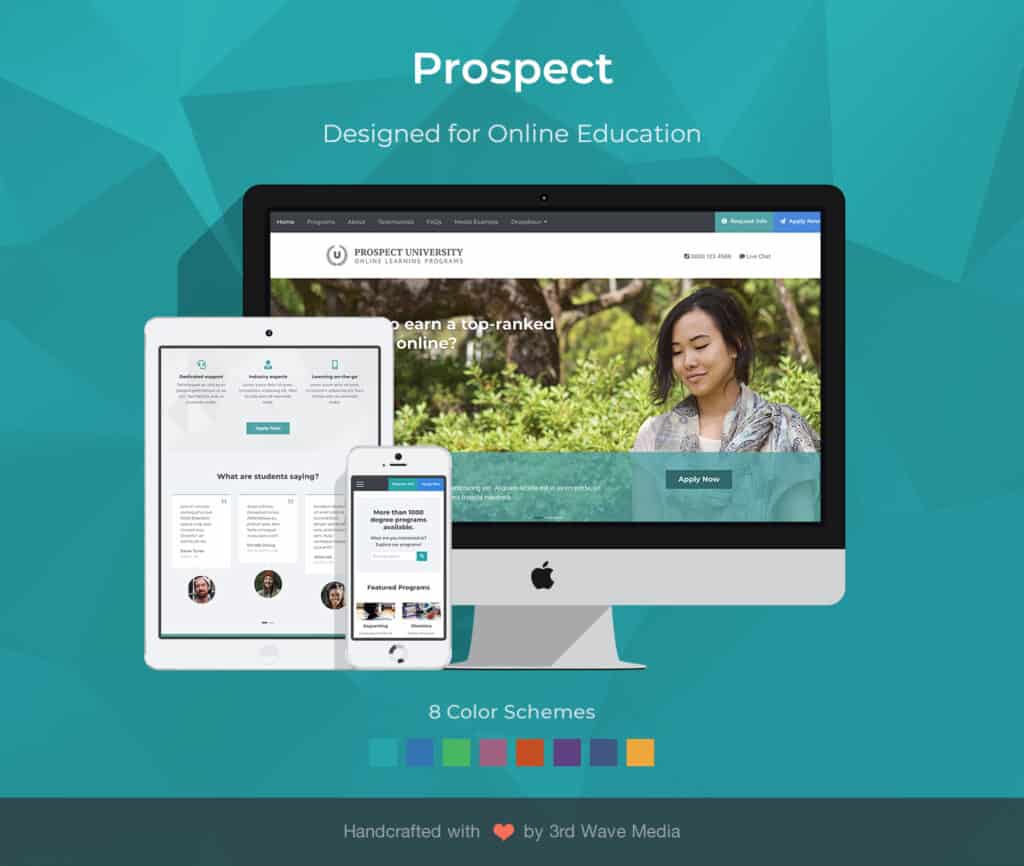Prospect Bootstrap 5 Education Landing Page Template For Universities