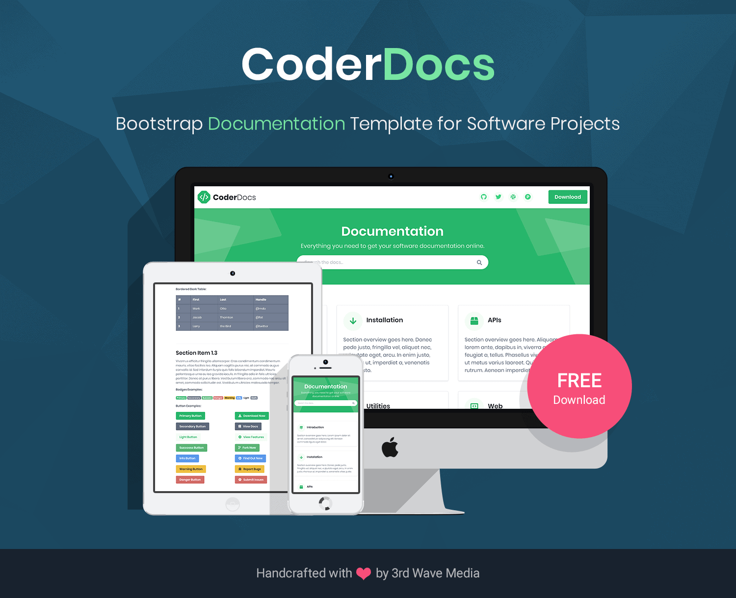 Bootstrap-Documentation-Template-CoderDo