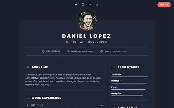 bootstrap-dark-mode-resume-theme-for-developers-risen