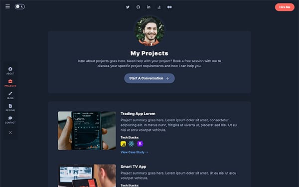 profolio-bootstrap-projects-page