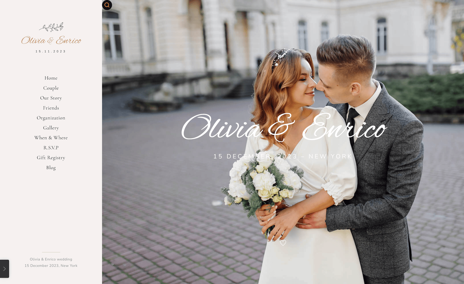 Olivia-Enrico-Bootstrap-Wedding-Template