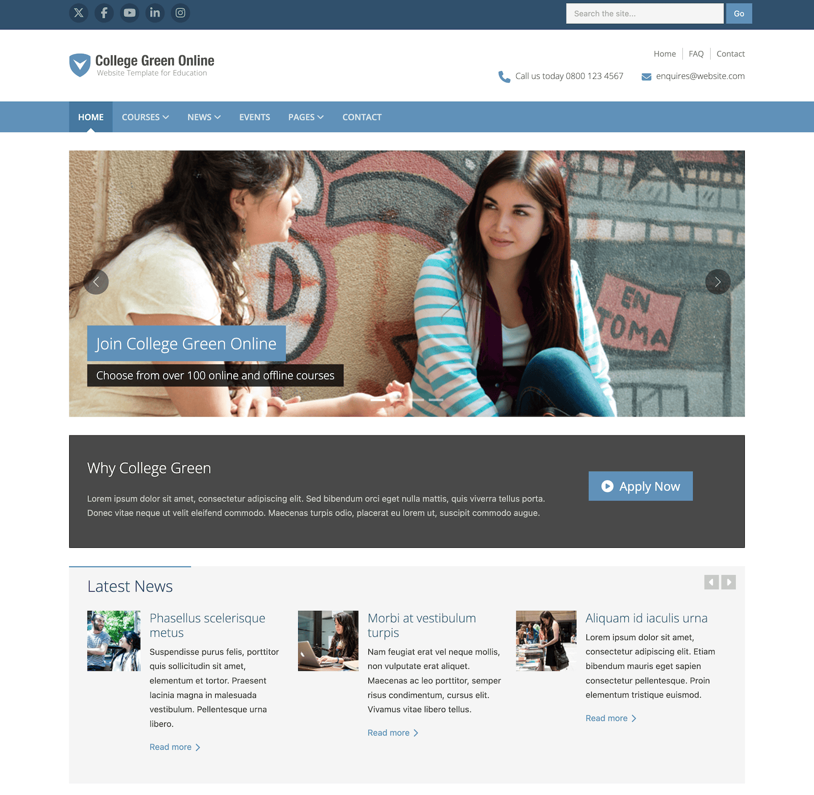 college-green-bootstrap-website-template-for-higher-education-homepage-default