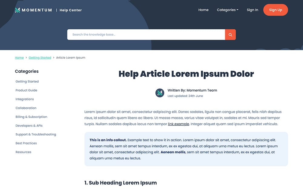 momentum-help-article-page