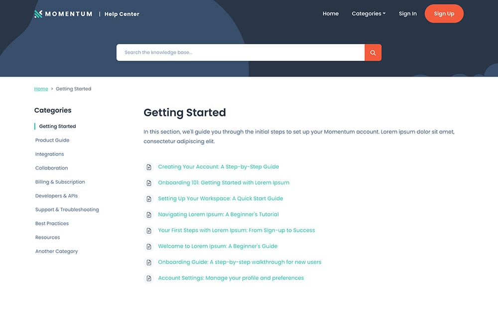 momentum-help-category-page