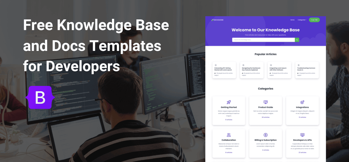 Free Knowledge Base Templates and Docs Templates for Developers - Optimize Your Product Support Blog Post Banner