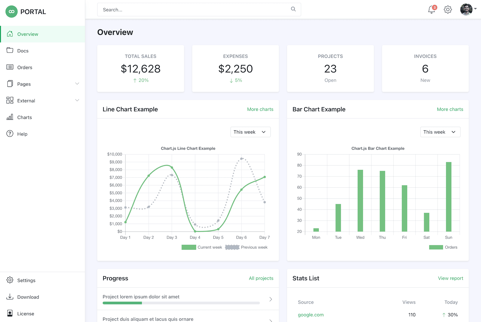 Portal-Free-Bootstrap-5-Admin-Dashboard-Template-for-developers-home